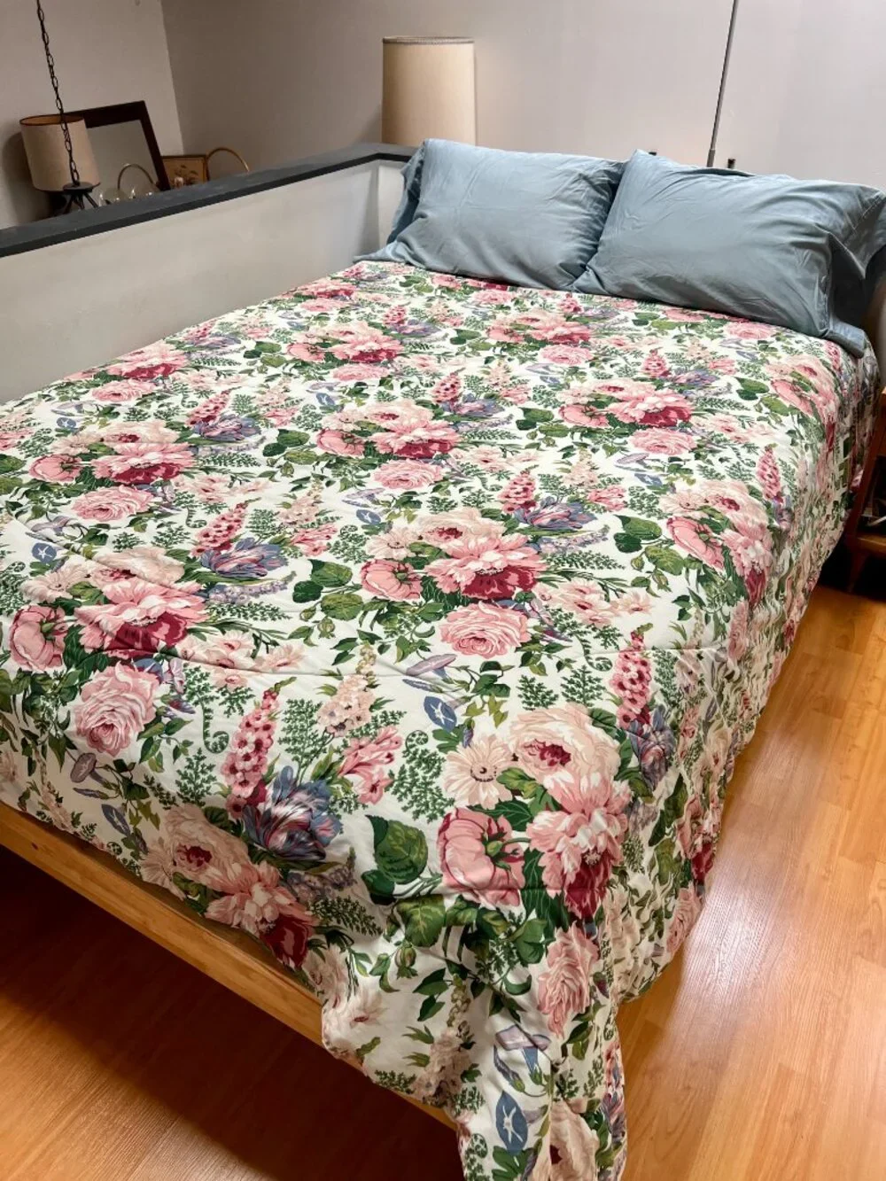Vintage Waverly Spring Fever Floral Cottagecore Comforter Queen Size